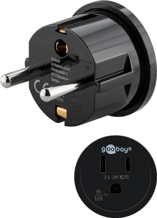 Adaptateur secteur Goobay US/Japon, noir