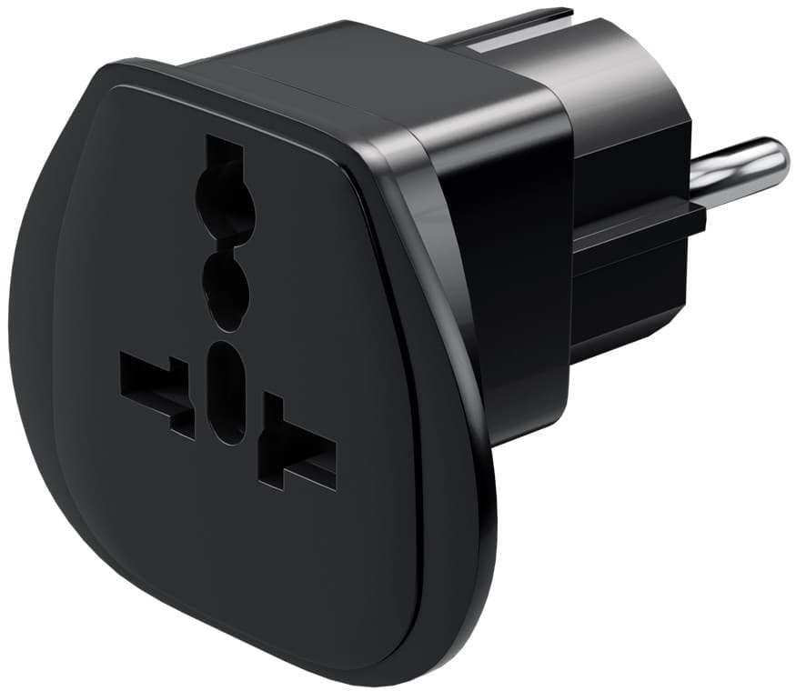 Adaptateur de voyage Goobay monde vers UE, noir