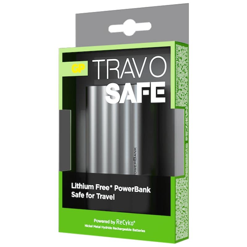 Power Bank GP TRAV O SAFE, sans lithium, pour voyager en toute sécurité